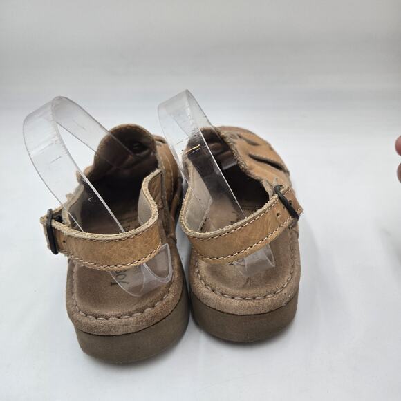 Josef Seibel Men\'s Sandals Tan Woven Leather Size 9 Handmade In Germany